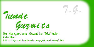 tunde guzmits business card